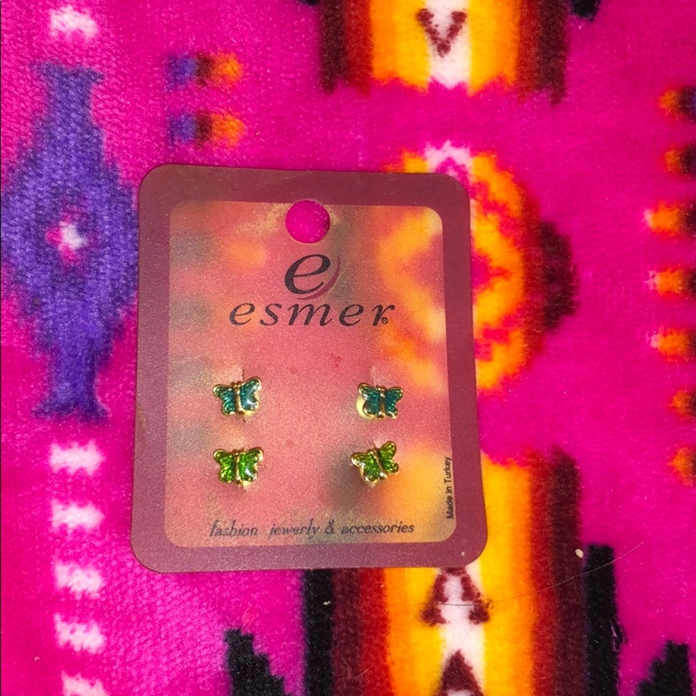 Butterfly stud earrings